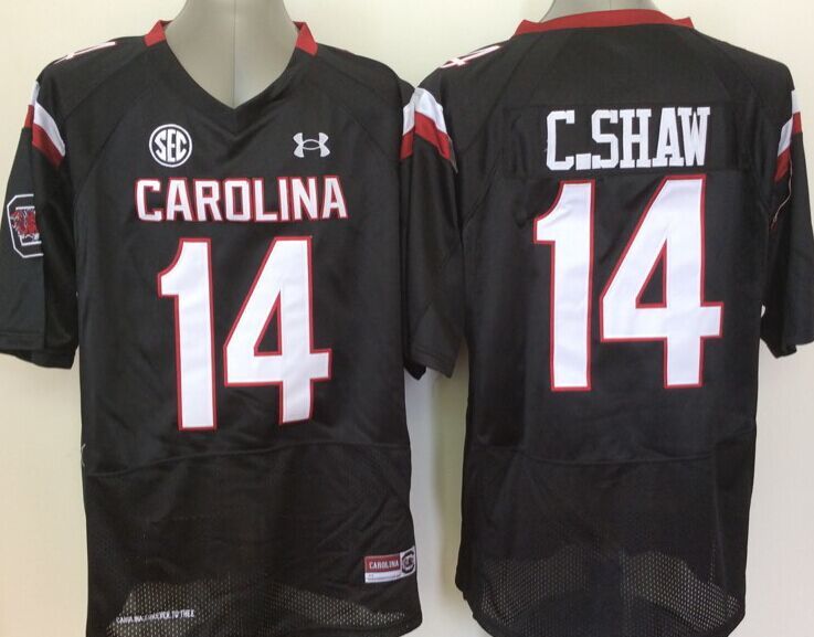 NCAA Youth South Carolina Gamecock Black #14 C Shaw jerseys